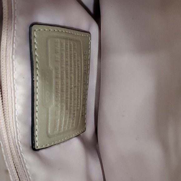 Coach kristin willow  small cream leather womens  shoulder bag with chain straps - Picture 9 of 14